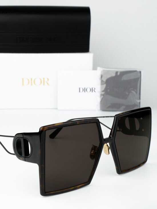 Dior Women Sunglasses Havana Grey Mirror Square 30MONTAIGNE SU 20A5 BRAND NEW main image 10